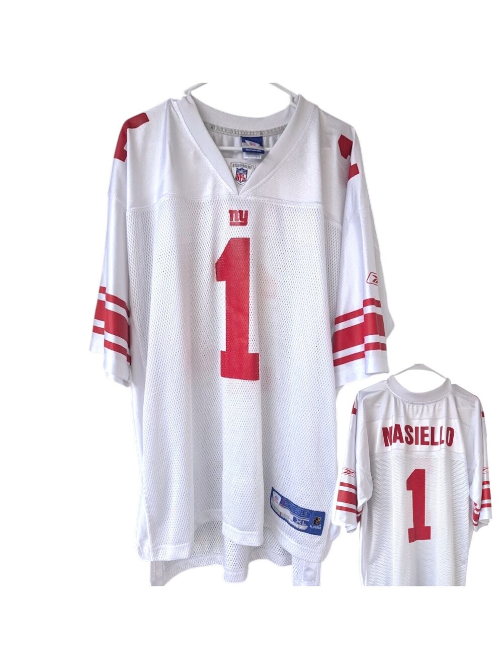 Vintage Y2K Reebok NFL New York Giants Custom Football Jersey Mens XL 27x31.5/34